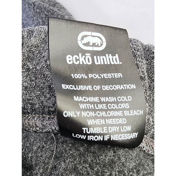 Ecko Sweatpants Womens Small Gray Joggers Tapered Drawstrings Logo Stretch - Picture 14 of 14